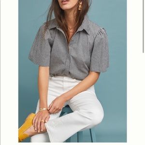 Brittany gingham blouse by eri + ali